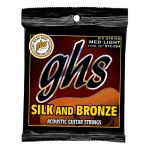 GHS Silk and Bronze Acustica 6 St 012-054 Muta corde per chitarra acustica 6 corde con corde rivestite con anima in seta ed acciaio