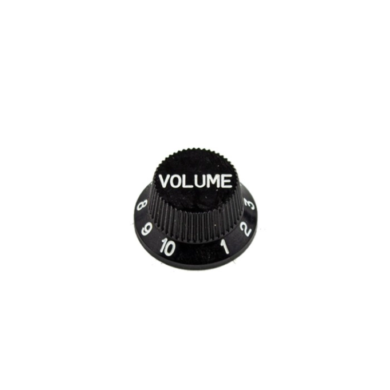 G&L Manopola plastica nera Pot Volume Solid-Shaft KNOB BELL STYLE SOLID SHAFT VOLUME BLACK