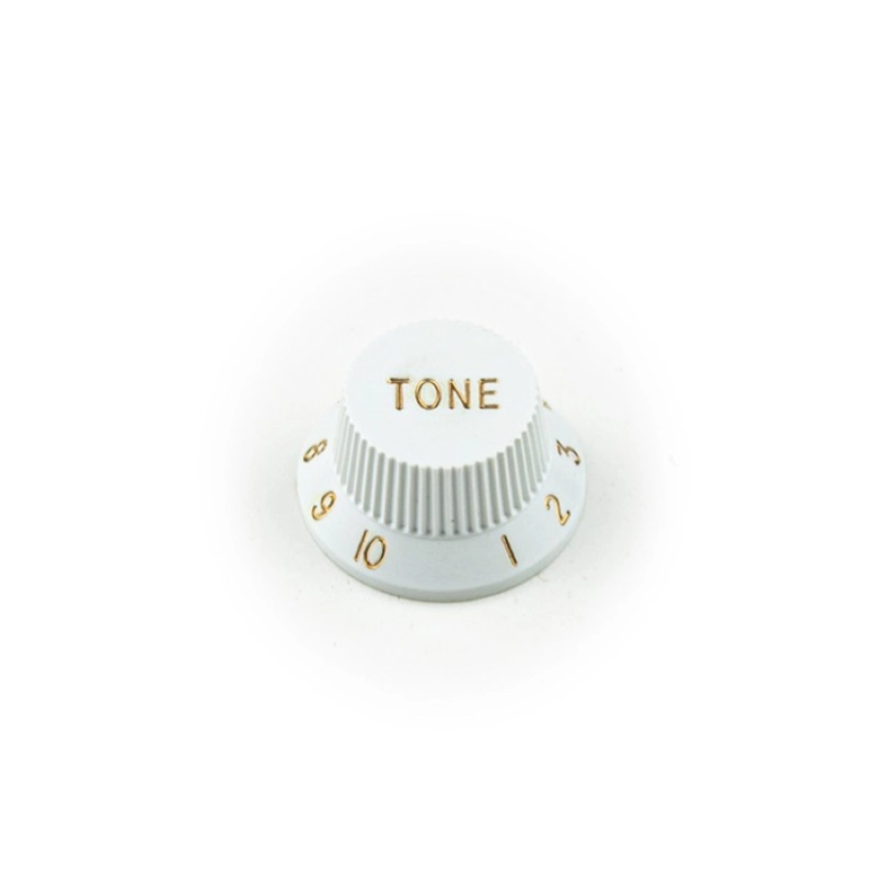 G&L Manopola plastica bianca Pot Tono Solid-Shaft KNOB BELL STYLE SOLID SHAFT TONO WHITE