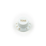 G&L Manopola plastica bianca Pot Tono Solid-Shaft KNOB BELL STYLE SOLID SHAFT TONO WHITE