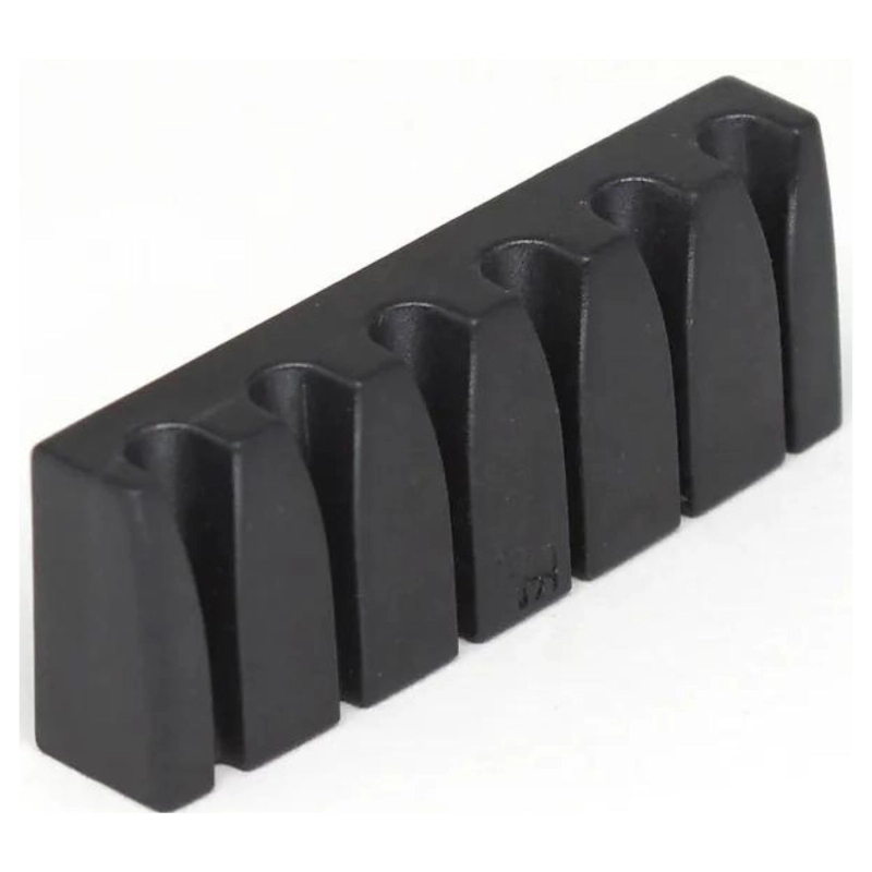 GraphTech Black Tusq XL Unlocking Slotted Nut Floyd Radius 1 Capotasto Unlocking Slotted in Black Tusq con sedi per chitarra elettrica 6 corde (ideale per le chitarre elettriche con Floyd Rose 3 o 4 e radius 10")