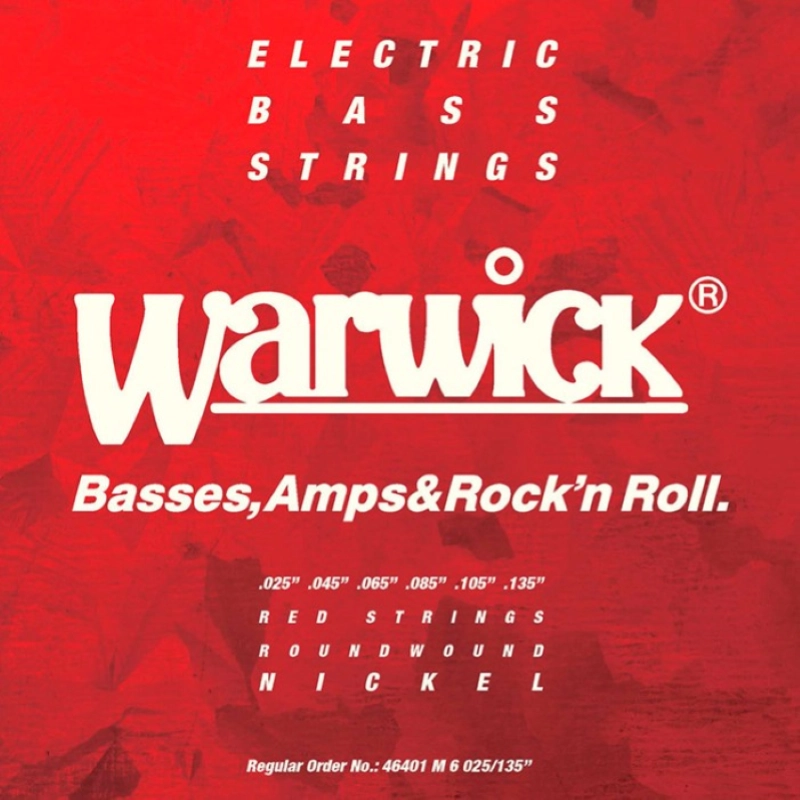 Warwick Red Label Basso Elettrico 6 St 025-135 Nickel Muta corde per basso elettrico 6 corde