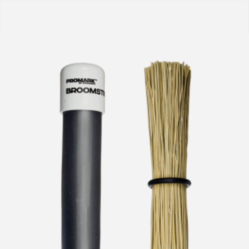 Promark PMBRM1 Spazzole per Batteria in Saggina, Broomstick medie