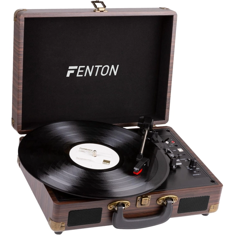 Fenton RP115B Record Player BT Brown Wood