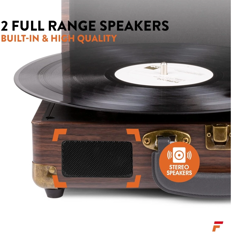 Fenton RP115B Record Player BT Brown Wood