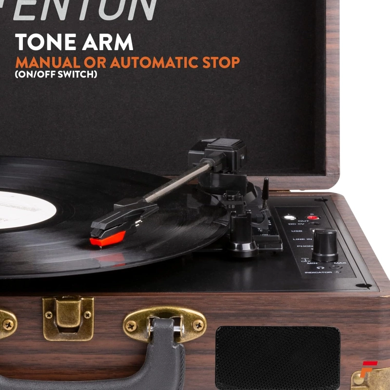 Fenton RP115B Record Player BT Brown Wood