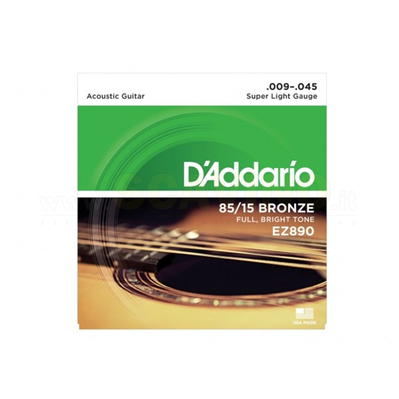D'addario EZ890 Muta Corde per Chitarra Acustica 9-45