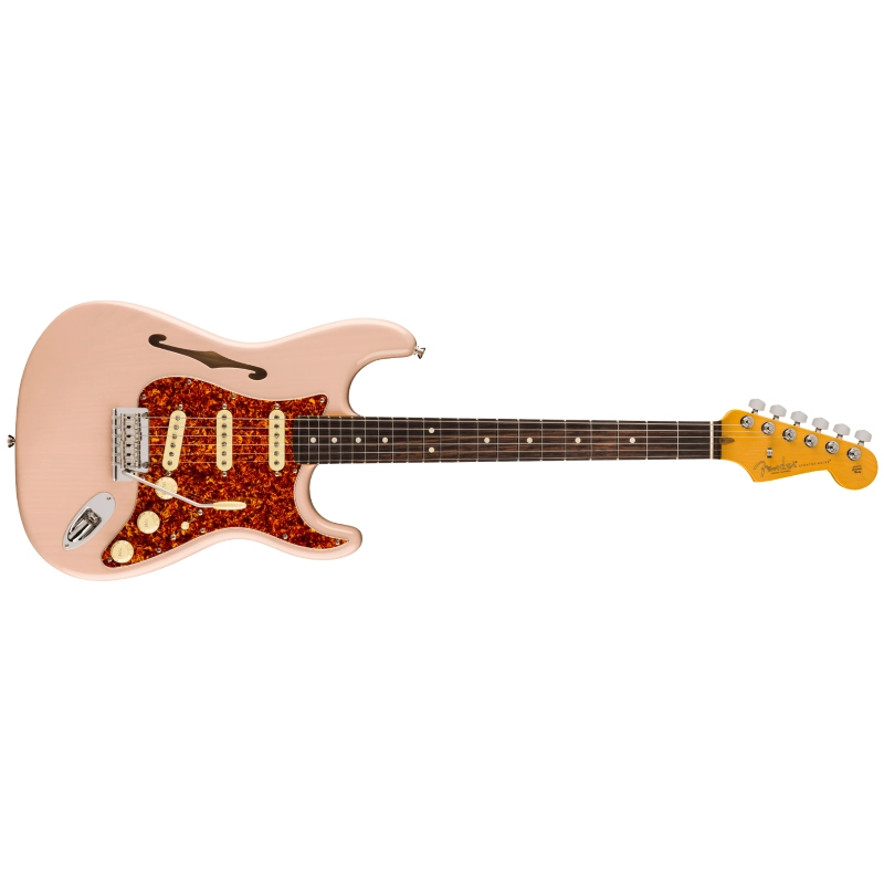 Fender American Professional II Stratocaster® Thinline, Rosewood Fingerboard, Transparent Shell Pink 0171010760