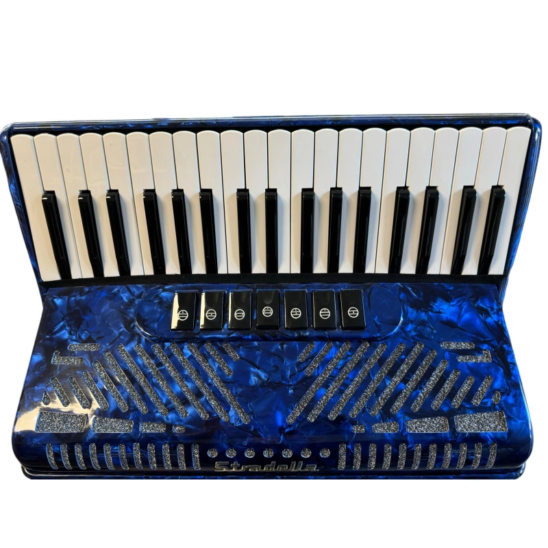 Fisarmonica Crosio 96 Bassi 37 Tasti 7+2 Registri Blu Madreperla