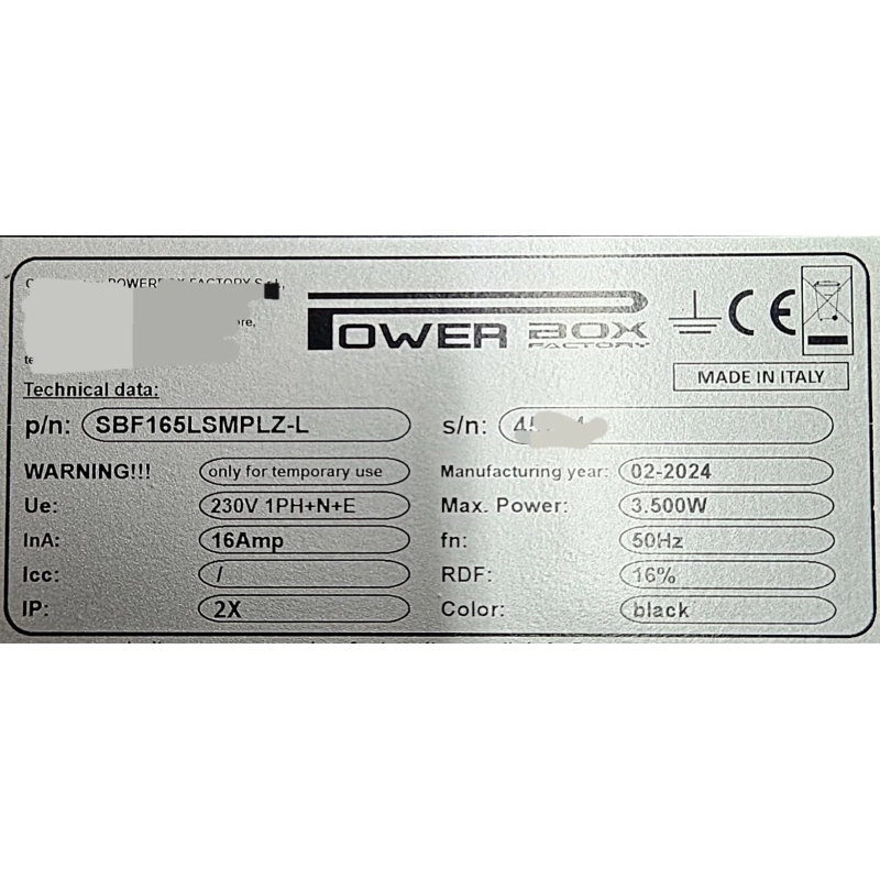 POWER-BOX Multipresa ingresso 16A 5 multipresa e Uscita 16A