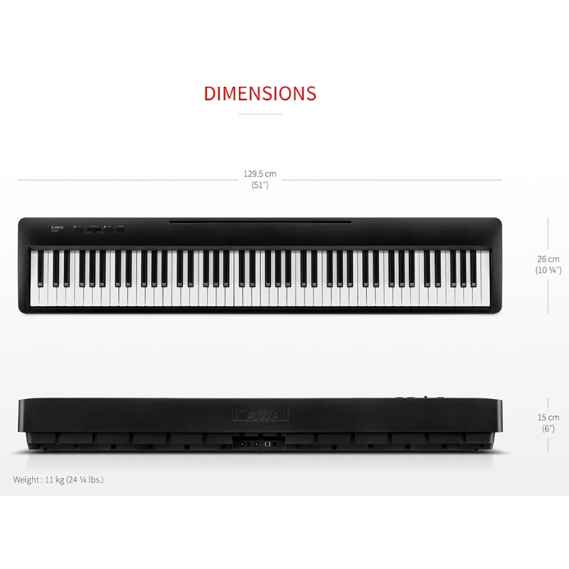 Kawai ES60B Pianoforte Digitale Stage 88 Tasti Pesati Nero