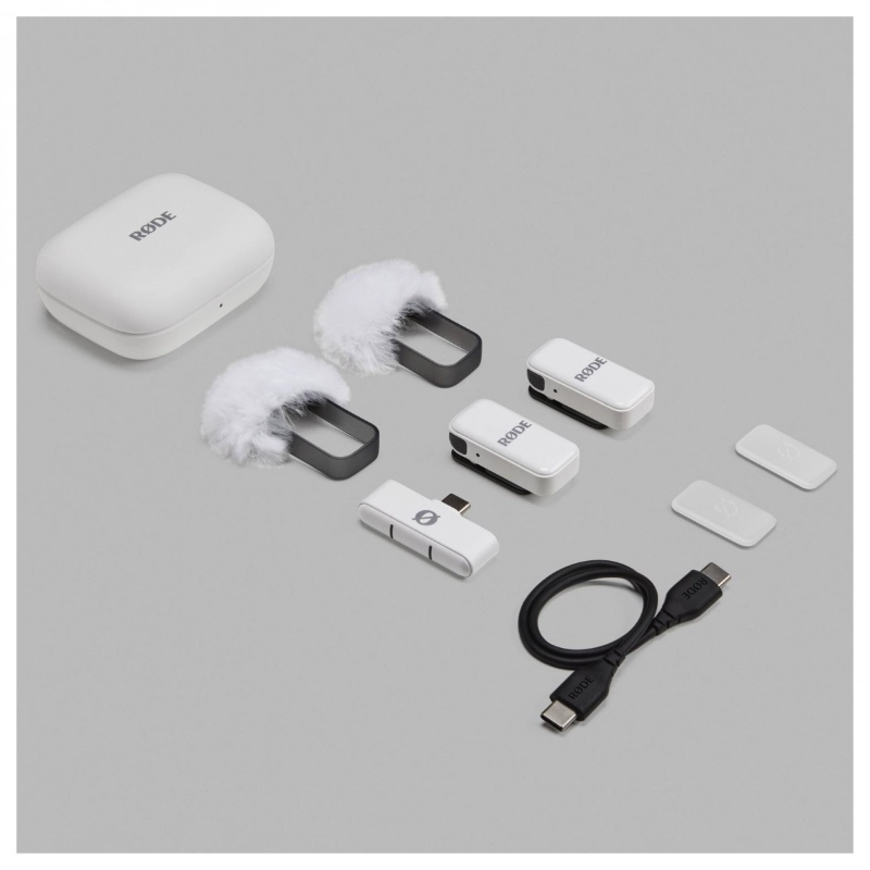Rode Wireless Micro USB C White Microfono Wireless per Cellulare Bianco