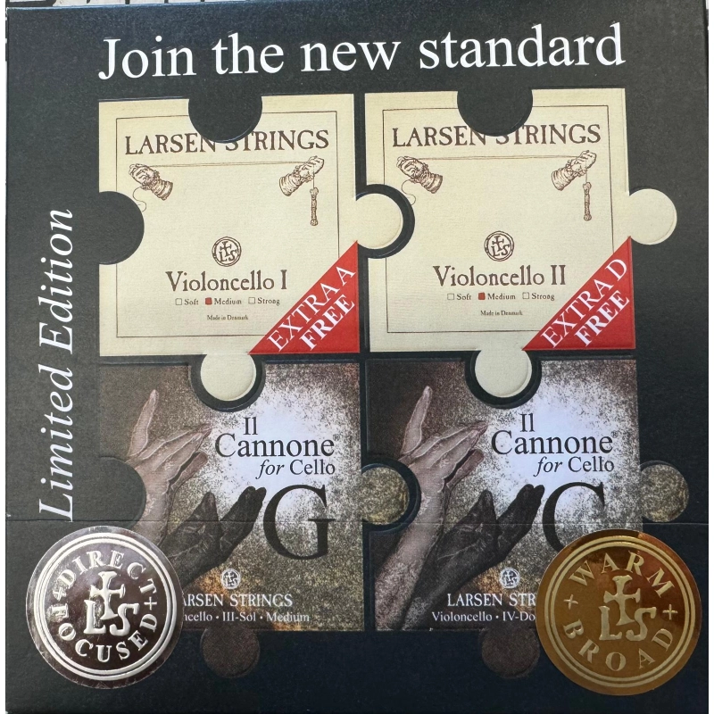 Larsen Medium Set Cello 2La-2Re Original/Sol-Do Cannone - 6 corde