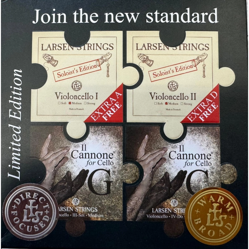 Larsen Medium Set Cello 2La-2Re Soloist/Sol-Do Cannone 6 corde