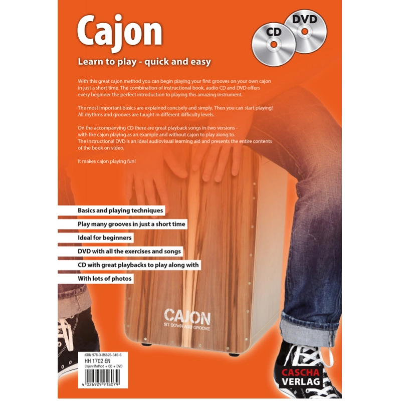 CASCHA HH1704 METODO FACILE E VELOCE x CAJON - CD+DVD
