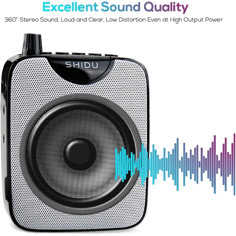 SHIDU SD-FM Amplificatore per guida turistica con microfono Headset