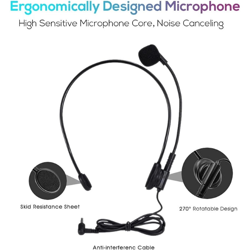 SHIDU SD-FM Amplificatore per guida turistica con microfono Headset