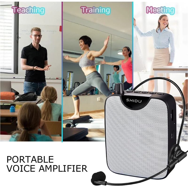 SHIDU SD-FM Amplificatore per guida turistica con microfono Headset