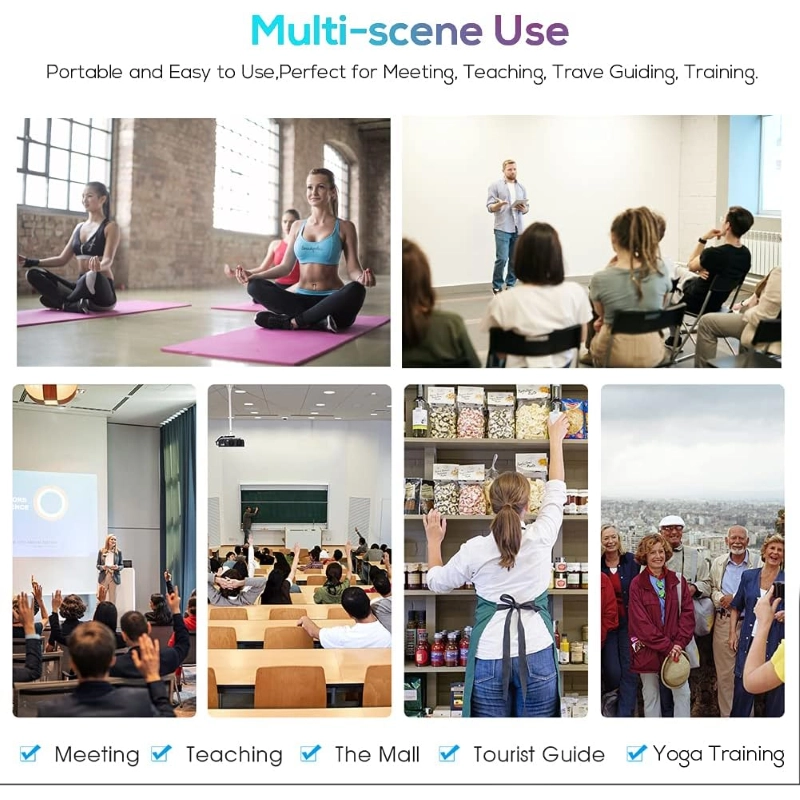 SHIDU SD-FM Amplificatore per guida turistica con microfono Headset