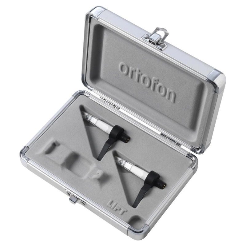 Ortofon Concorde MKII TWIN Scratch Coppia di Shell con Testina e Puntina Sferica per DJ