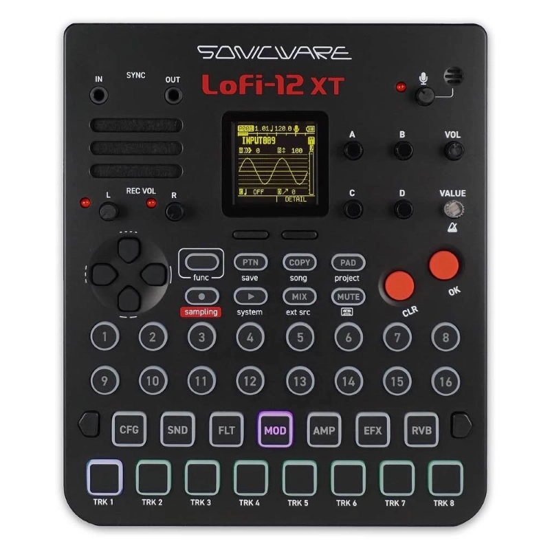 SONICWARE LOFI-12XT Groove Box Campionatore Step Sequencer Nero