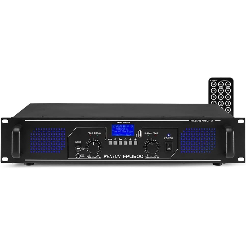 Fenton FPL1500 Amplificatore di Potenza 750 x 2 Watt con Bluetooth