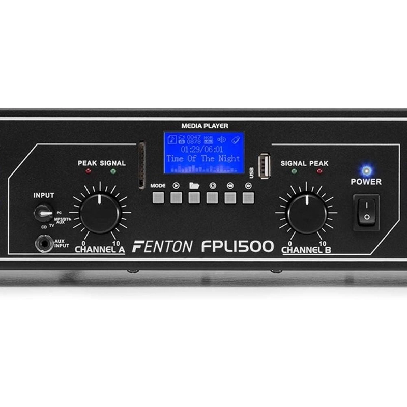 Fenton FPL1500 Amplificatore di Potenza 750 x 2 Watt con Bluetooth