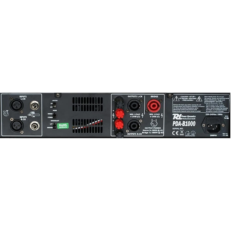 Power Dynamics PDA B1000 Amplificatore di Potenza 2 x 500 Watt