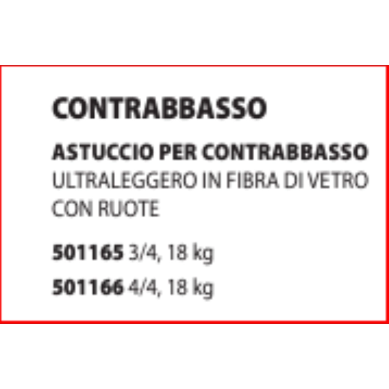 ASTUCCIO CONTRABBASSO CON RUOTE 4/4