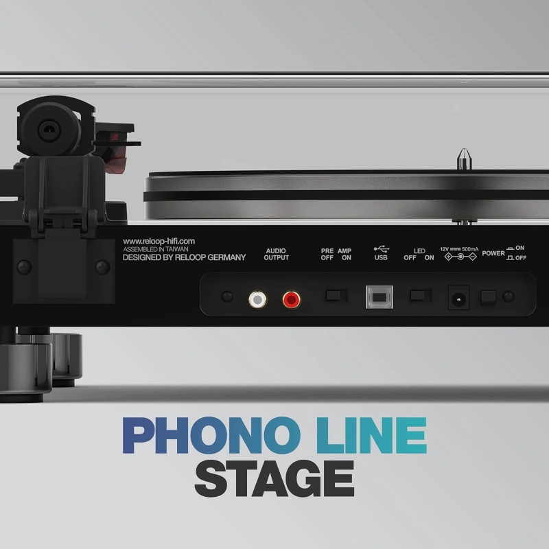 RELOOP TURN7 Giradischi cinghia con Ortofon 2M