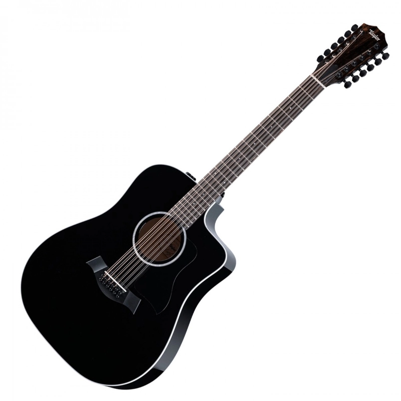 Taylor 250ce-BLK Plus Maple Spruce 12 Corde Dreadnought