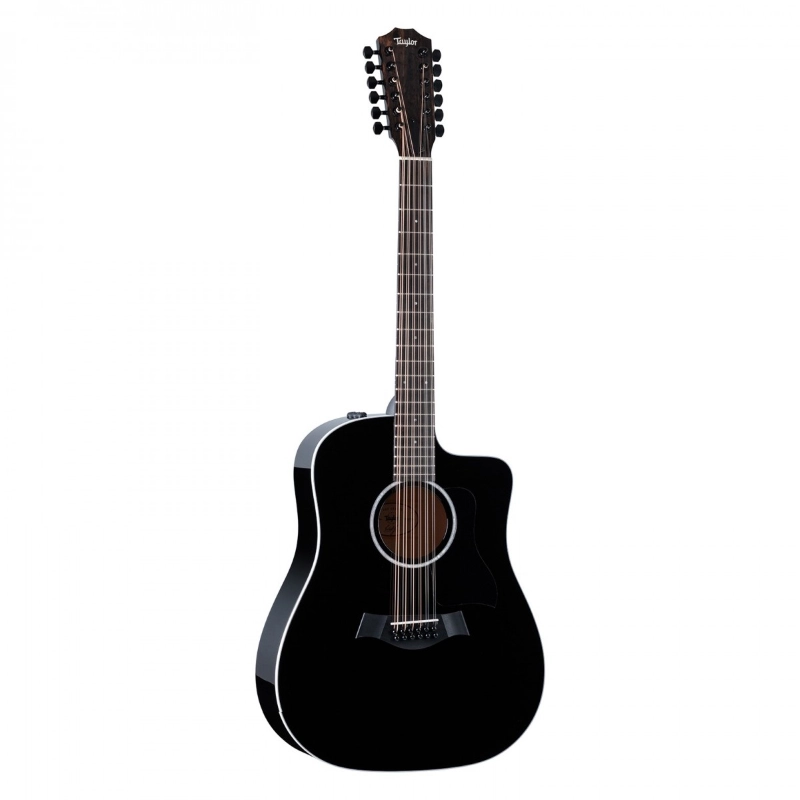 Taylor 250ce-BLK Plus Maple Spruce 12 Corde Dreadnought