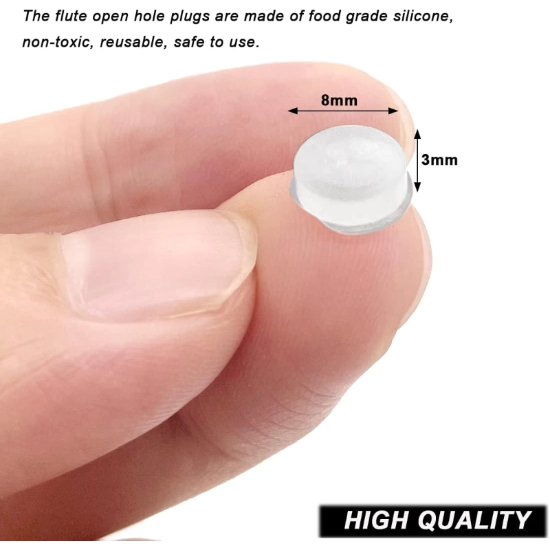 Pisoni Tappi Chiusura Fori Flauto Traverso 8.0 mm/5pz