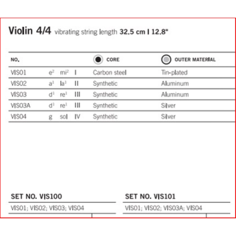 Thomastik Vision VIS04 SOLO Sol Violino Argento