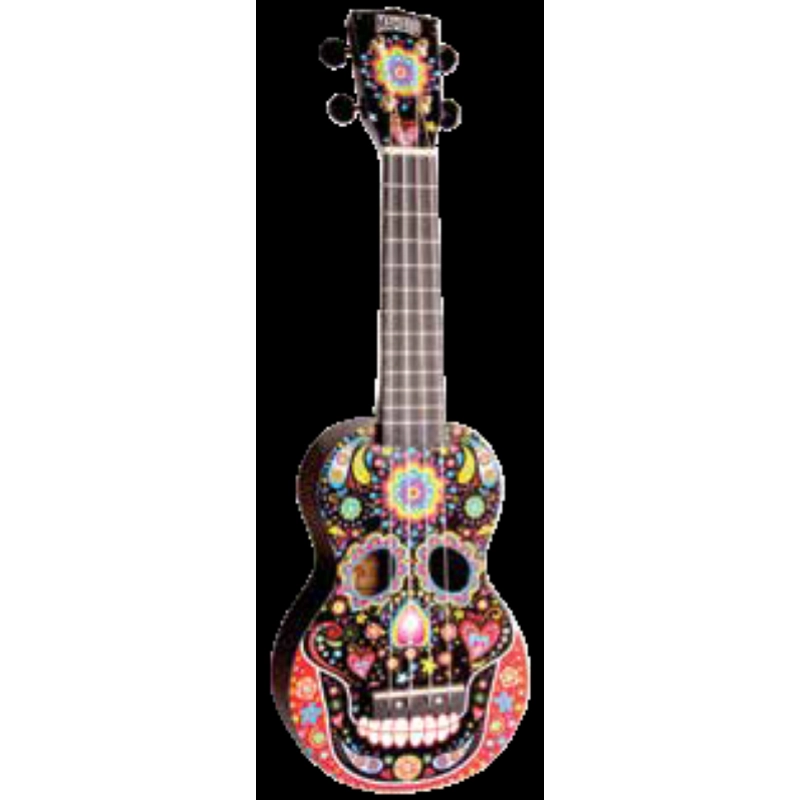 Mahalo STV145 Ukulele ART Teschio Messicano nero