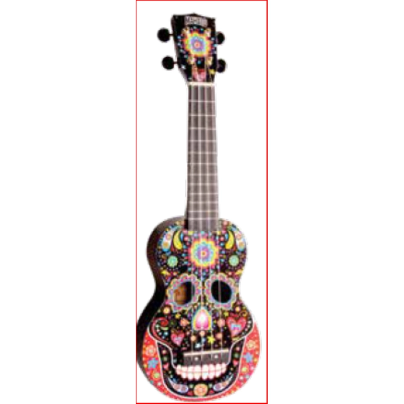Mahalo STV145 Ukulele ART Teschio Messicano nero
