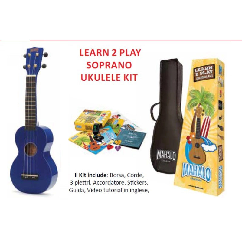 Mahalo STV278BLU Ukulele Rainbow KIT Blu