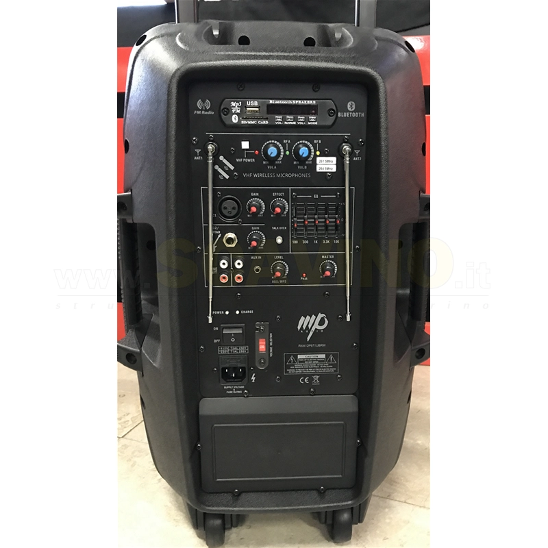 MPAudio RXA12P971UBRW Cassa Amplifica a Batteria con Mixer
