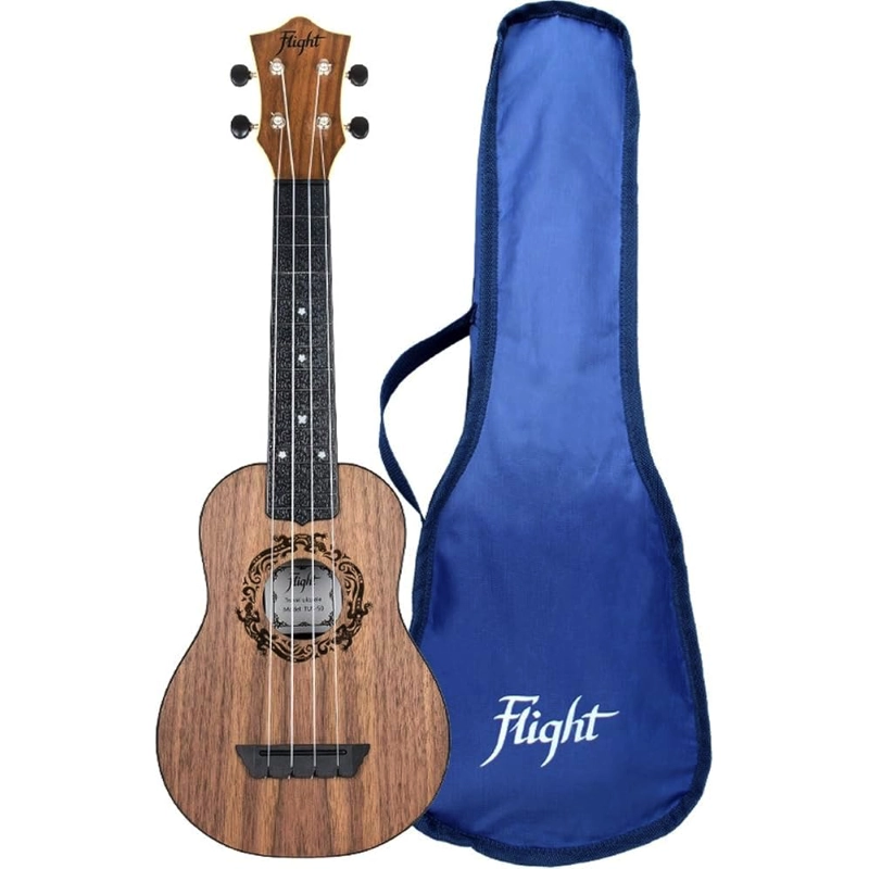 Flight TUS50 ABS Ukulele Soprano Walnut Travel