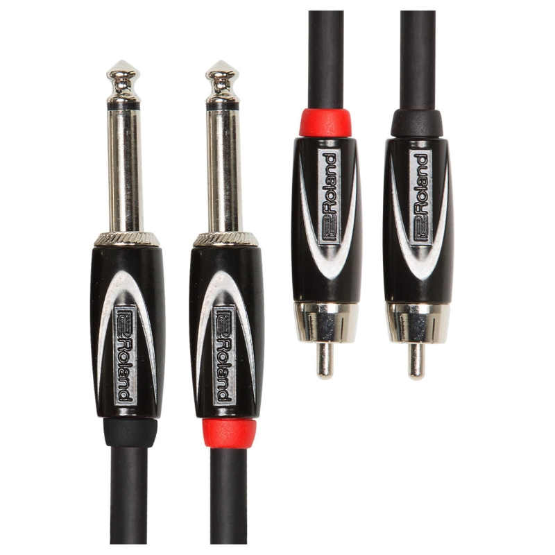 Roland RCC15 2R28 Black Series Cavo Doppio RCA - Doppio Jack