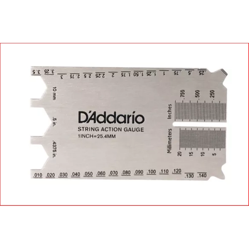 D'Addario String Height Gauge, Regolo per setup chitarra