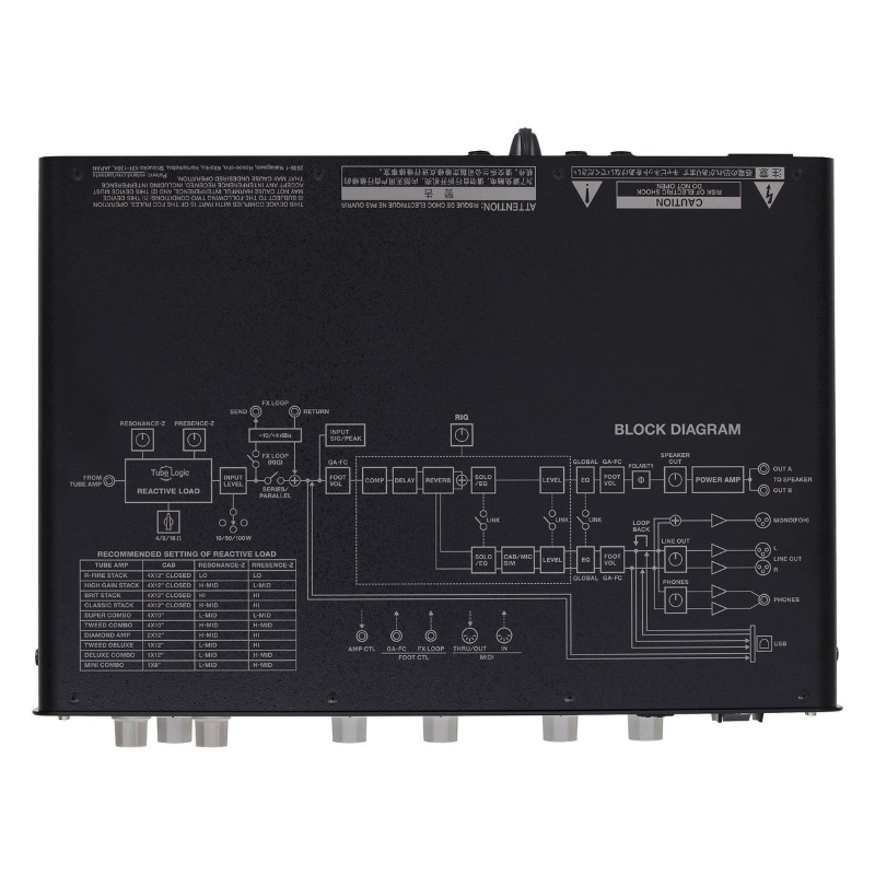 Boss Waza Tube Amp Expander Testata 100W con Load Box Reattiva Simulatore di Cabinet per Effetti
