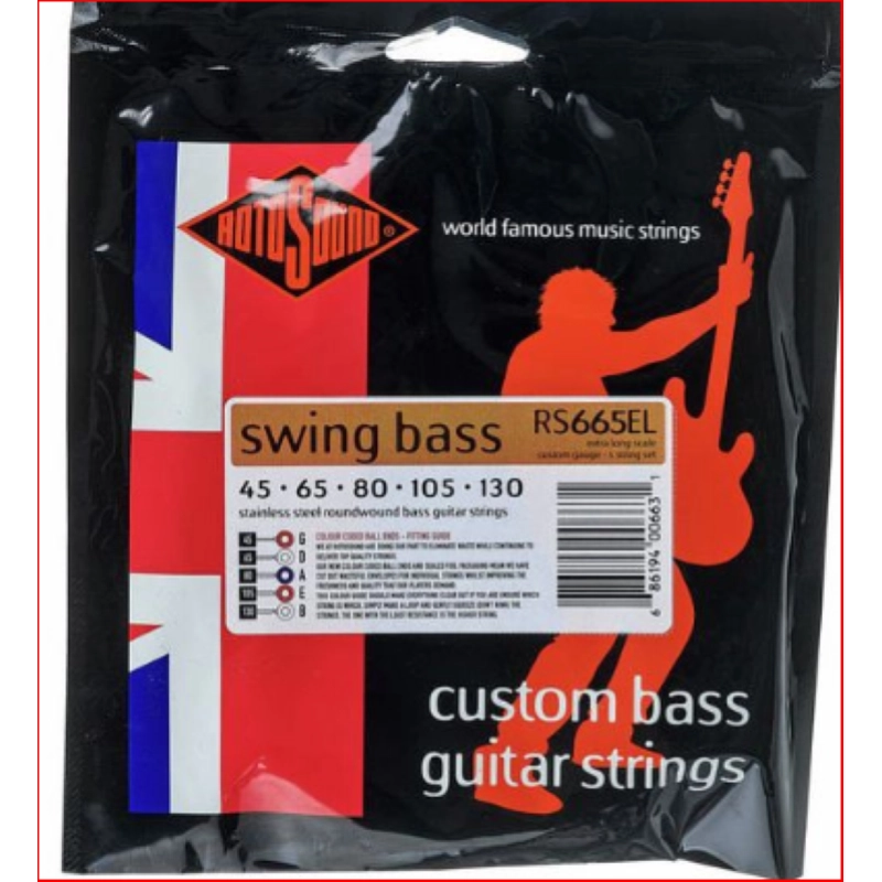 ROTOSOUND RS665EL SWING BASS 66 MUTA 5 STAIN. STEEL EX. LONG 45-130
