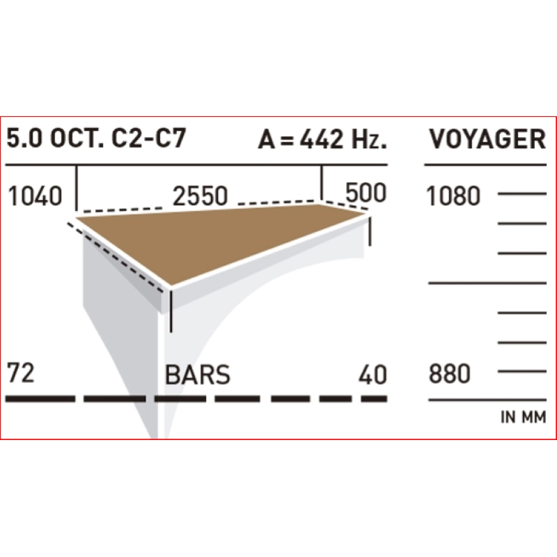 Adams MAHV50 Marimba Artist Robert Van Sice, 5.0 octaves (C2-C7), Honduras Rosewood, Endurance Field Frame