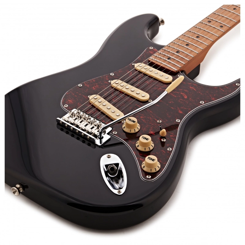 Jet Guitars JS300BK Black Roasted Maple Chitarra Elettrica Nera