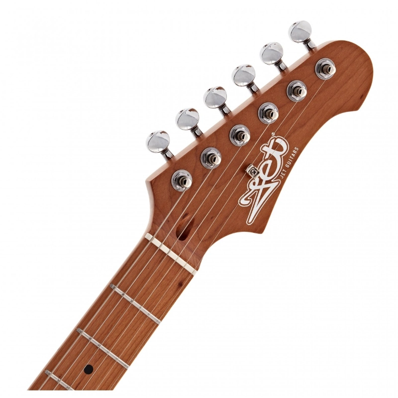 Jet Guitars JS300BK Black Roasted Maple Chitarra Elettrica Nera