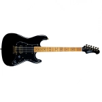 Jet Guitars JS400BK-G HSS Black Roasted Maple Hardware Oro Chitarra Nero Lucida