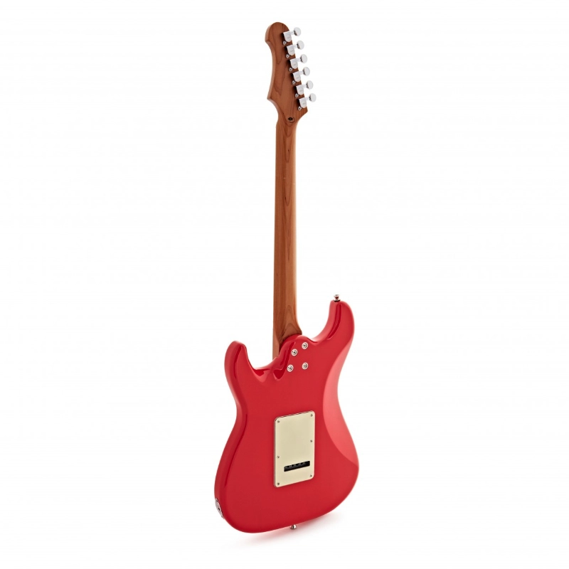 Jet Guitars JS400CRD HSS Coral Red Roasted Maple Chitarra Elettrica Rossa