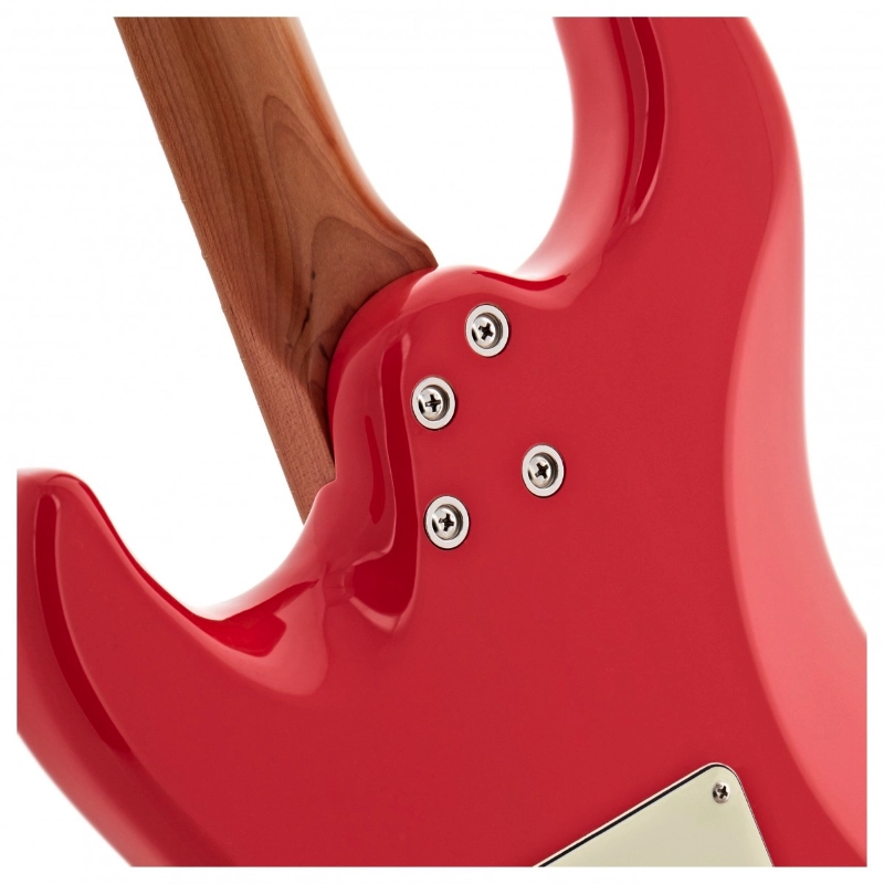 Jet Guitars JS400CRD HSS Coral Red Roasted Maple Chitarra Elettrica Rossa