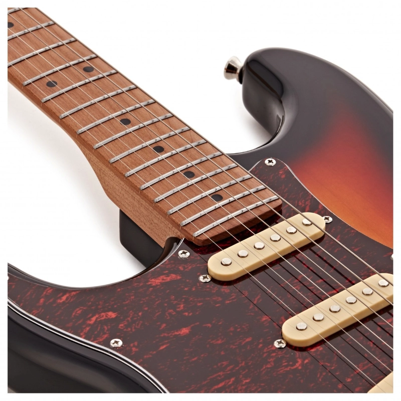Jet Guitars JS300SB-LH SSS Chitarra Elettrica Mancina Manico Roasted Sunburst